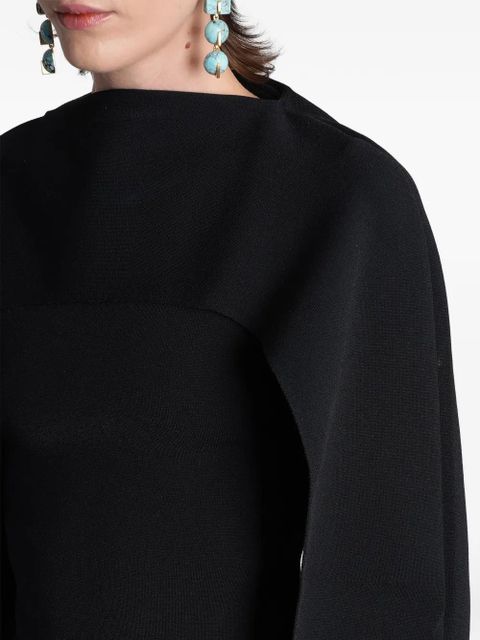 Cult Gaia Alka cape-overlay blouse - Black