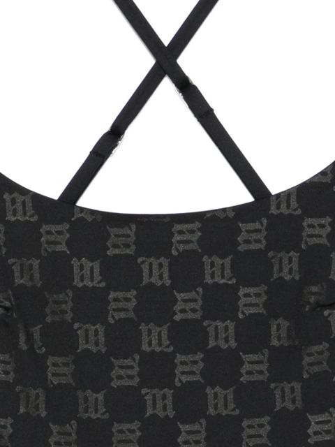 MISBHV monogram-print swimsuit - Black