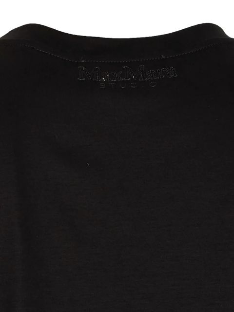 Max Mara floral-appliqué t-shirt - Black