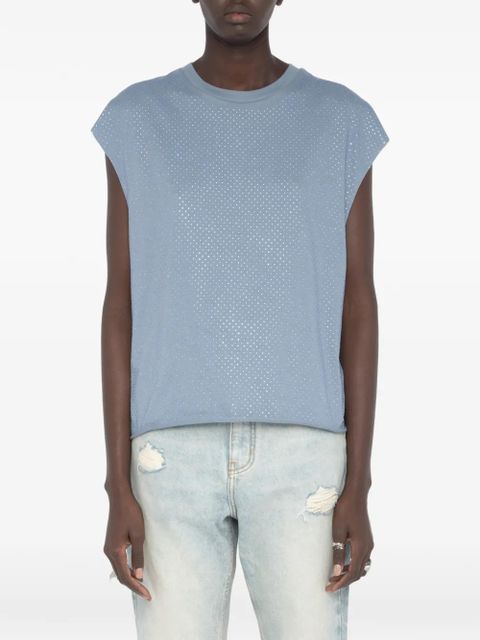 Zadig&Voltaire Cloe rhinestone T-shirt - Blue