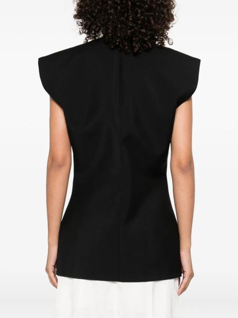 Róhe single-button waistcoat - Black