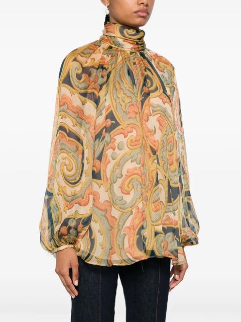 ETRO abstract-pattern print blouse - Neutrals