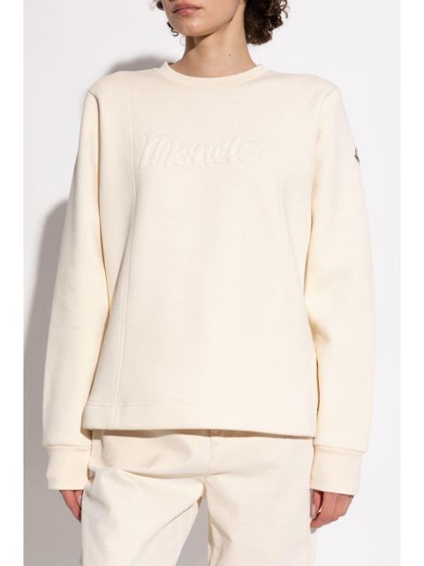 Moncler logo-patch sweatshirt - Neutrals