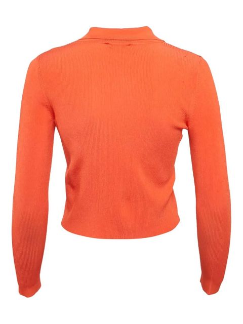 SANDRO pre-owned ribbed button-front cardigan - Red - zdjęcie produktu nr 2