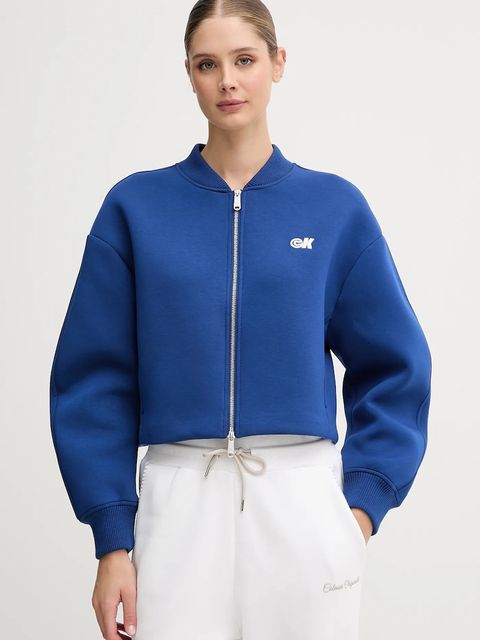 Calvin Klein Jeans bluza damska kolor niebieski z aplikacją LV047C524G - zdjęcie produktu nr 1