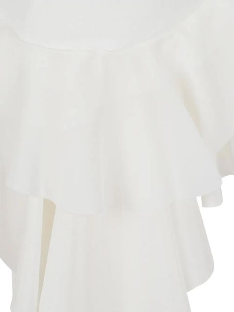 Alexander McQueen ruffled asymmetric shirt - White