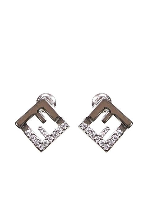 FENDI Forever logo earrings - Silver - zdjęcie produktu nr 1