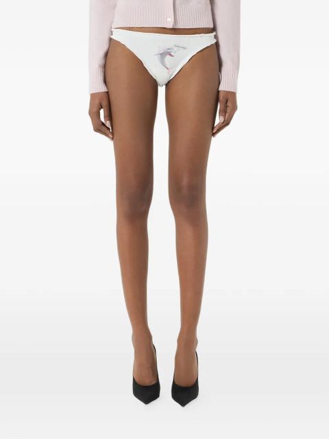 Blumarine dolphin-print briefs - White - zdjęcie produktu nr 2