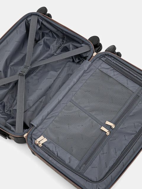 Guess walizka WILDER SMALL kolor beżowy TWDP74 52983