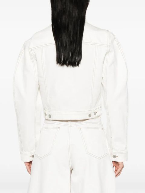Jacquemus The Ovalo de-Nîmes denim jacket - Neutrals