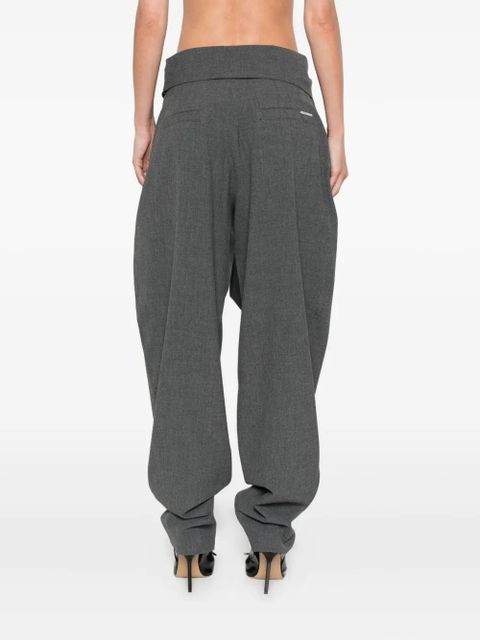 The Attico fold waist trousers - Grey