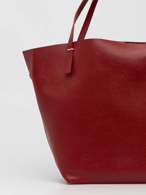 Patrizia Pepe torebka skórzana kolor bordowy 2B0130 L148