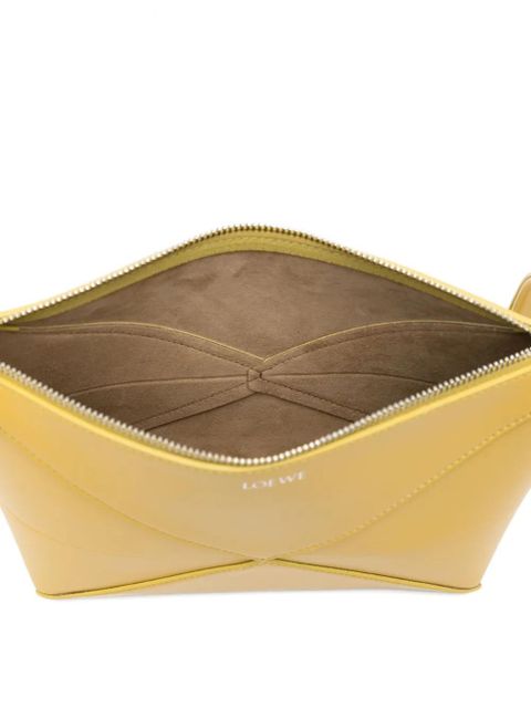 LOEWE Puzzle leather clutch bag - Yellow - zdjęcie produktu nr 2
