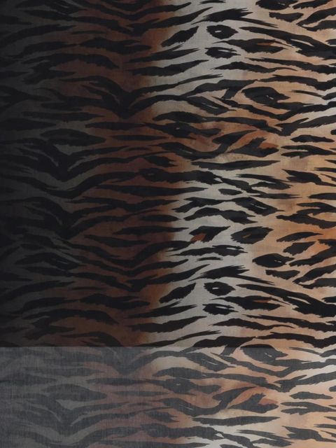 PINKO tiger-print bordered scarf - Black - zdjęcie produktu nr 2