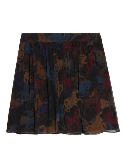 Zadig&Voltaire pleated horse-print skirt - Brown - zdjęcie produktu nr 1