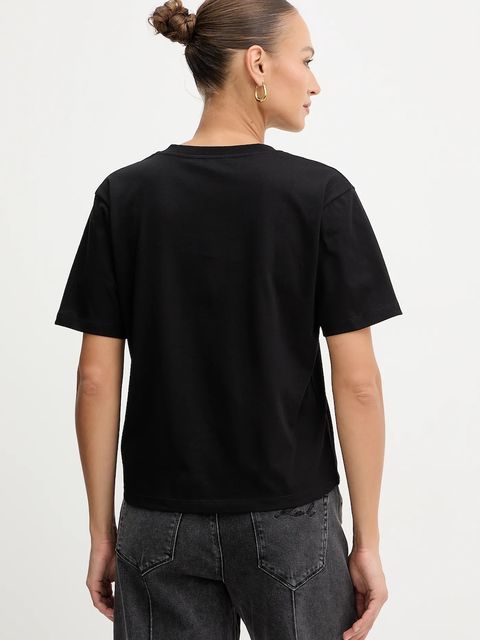 Karl Lagerfeld t-shirt bawełniany damski kolor czarny B1W17031 - zdjęcie produktu nr 2