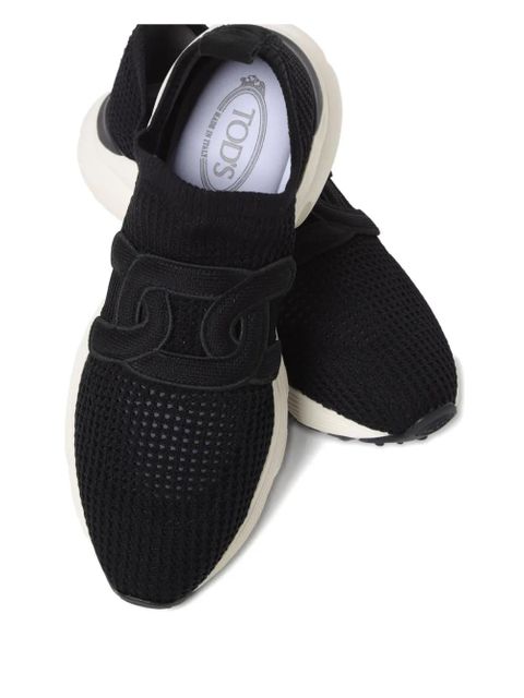 Tod's chain patch sneakers - Black