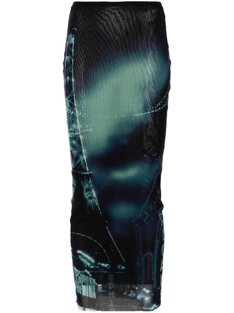 Jean Paul Gaultier Pigalle-print maxi skirt - Blue - zdjęcie produktu nr 1