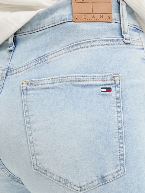 Tommy Jeans jeansy damskie kolor niebieski DW0DW20492