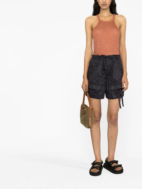 ISABEL MARANT drawstring cotton shorts - Grey