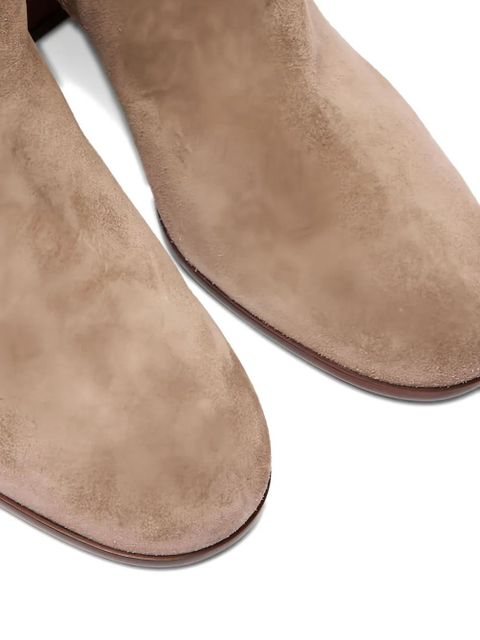 Casadei 50mm Muni block-heel suede boots - Brown