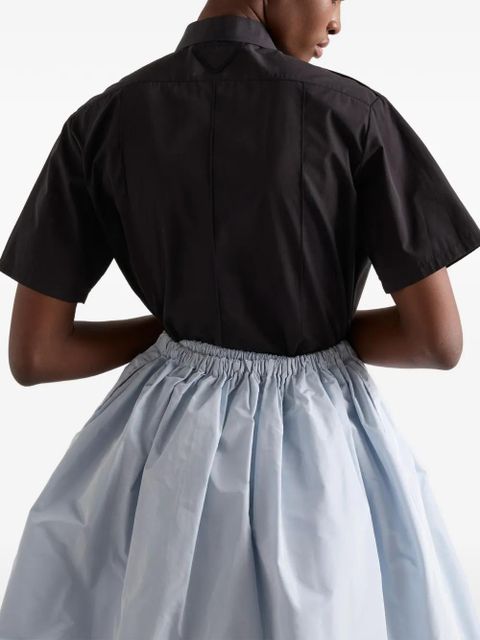 Prada short-sleeved poplin shirt - Black
