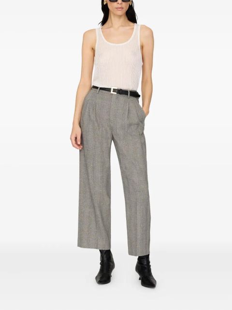 ANINE BING Belen herringbone trousers - Grey