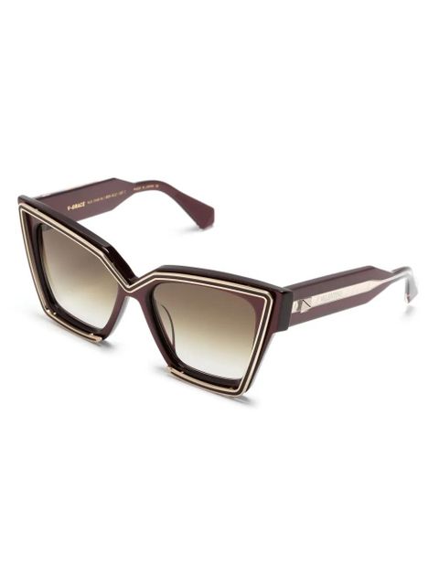 VALENTINO GARAVANI EYEWEAR V-Grace butterfly-frame sunglasses - Red - zdjęcie produktu nr 2