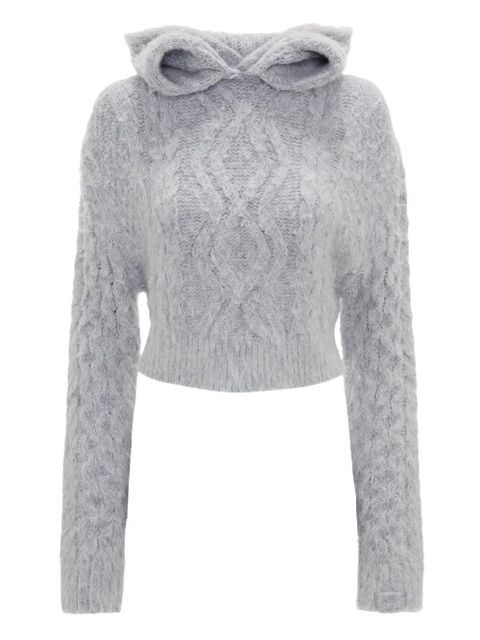 Victoria Beckham cable-knit sweater - Grey - zdjęcie produktu nr 1