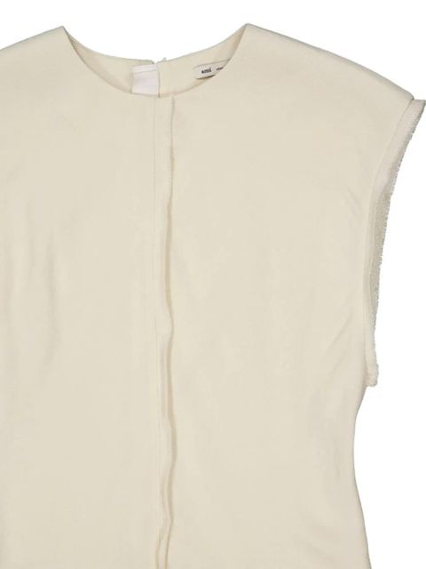 AMI Paris raw-edge midi dress - Neutrals