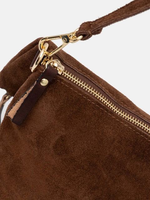 Answear.LAB torebka zamszowa kolor brązowy