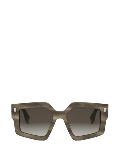 FENDI Fendi Roma geometric-frame sunglasses - Brown - zdjęcie produktu nr 1