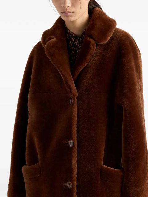 Prada shearling coat - Brown
