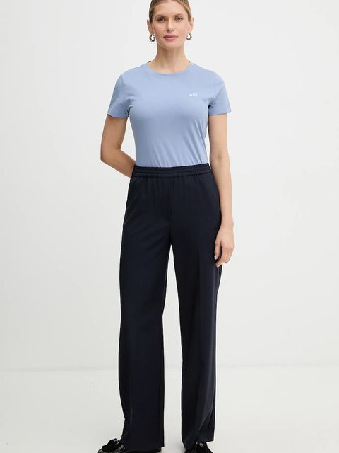 BOSS Orange t-shirt bawełniany C Esogo 1 damski kolor niebieski 50506973 - zdjęcie produktu nr 2