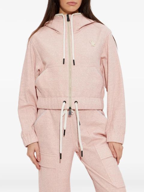 Moncler Grenoble logo-patch hoodie - Pink