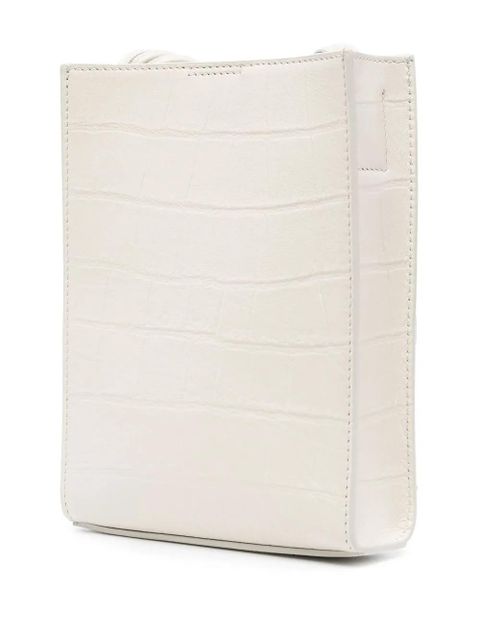 Jil Sander crocodile-effect leather satchel bag - Neutrals