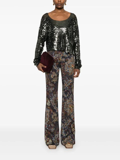 ETRO paisley-print flared trousers - Black - zdjęcie produktu nr 2