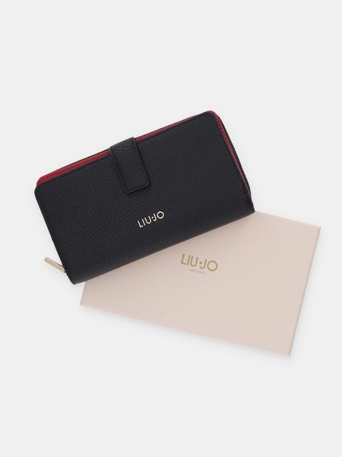 Liu Jo portfel damski kolor czarny AA6201 E1109