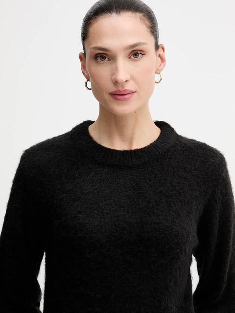 United Colors of Benetton sweter z dodatkiem moheru damski kolor czarny 1VAAD10F4