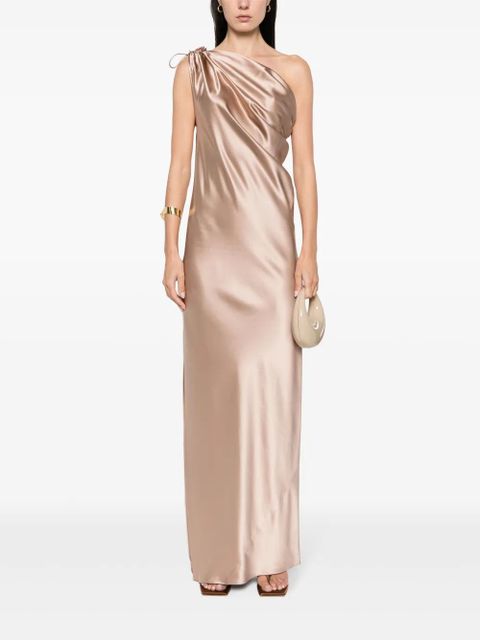 Max Mara one-shoulder silk dress - Neutrals - zdjęcie produktu nr 2