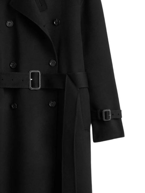 TOTEME belted double-breasted wool coat - Black - zdjęcie produktu nr 2