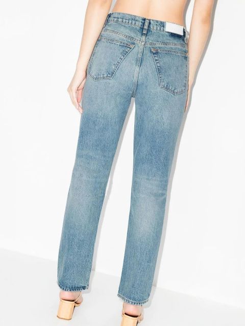 RE/DONE '70s ripped-knee straight-leg jeans - Blue