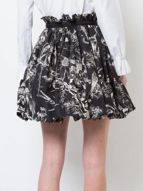 Alexander McQueen bird sketch mini skirt - Black
