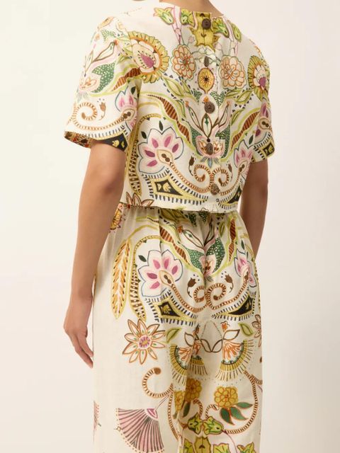 Marie Oliver Drew floral top - Neutrals