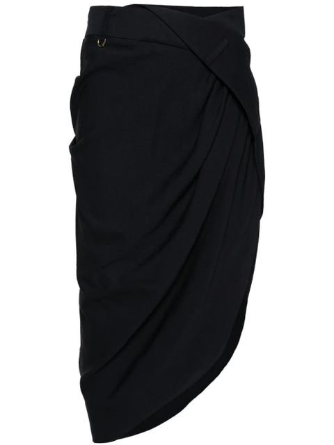 Jacquemus La Jupe Saudade draped midi skirt - Blue