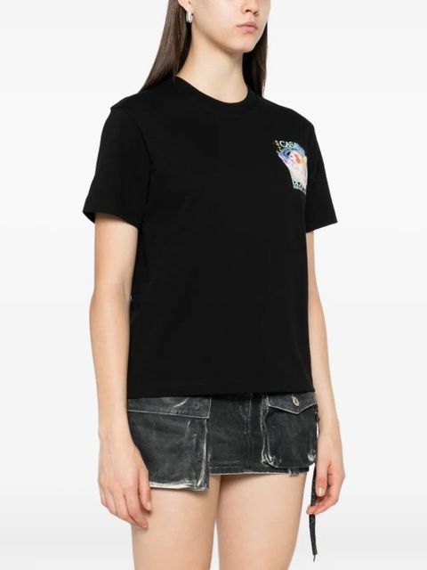 Casablanca logo-print T-shirt - Black