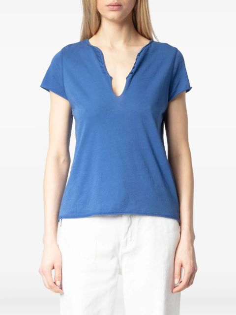 Zadig&Voltaire deep v-neck t-shirt - Blue