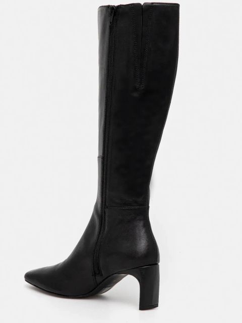 Vagabond Shoemakers kozaki skórzane VENDELA damskie kolor czarny na słupku 5823-101-20