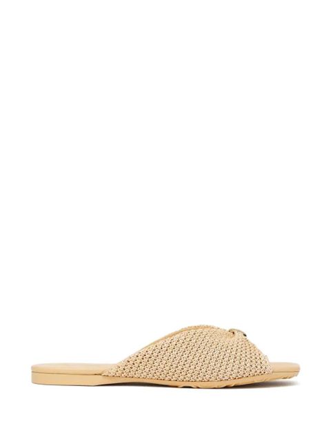 LOEWE raffia-effect flat sandals - Neutrals - zdjęcie produktu nr 1