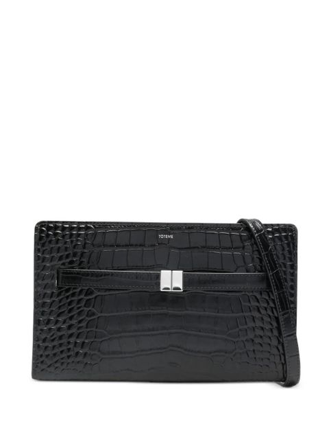 TOTEME belted crocodile-embossed cross body bag - Black - zdjęcie produktu nr 1